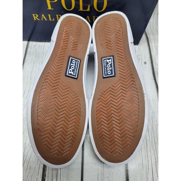 Polo Ralph Lauren Faxon X Men\'s 10 D Smooth Leather Sneakers Shoes in White main image 10